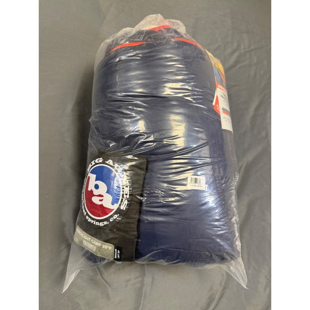 Big Agnes Torchlight Camp 35 Regular Left Zip Expandable Mummy Sleeping Bag Navy